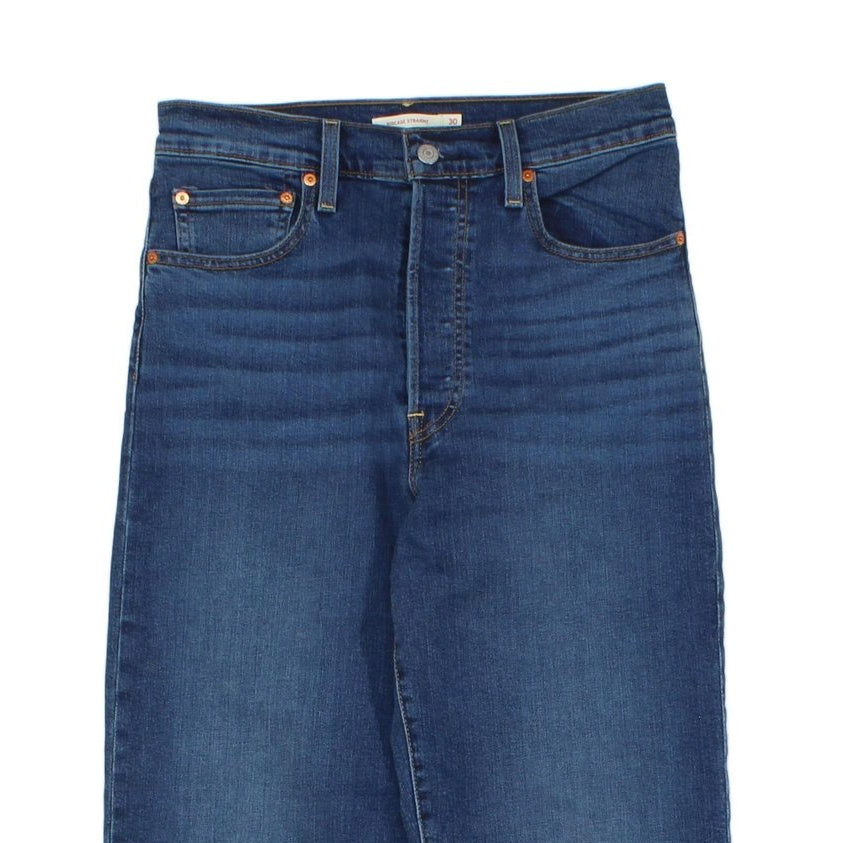 Womens Ribcage Straight Jeans High Waisted Relaxed