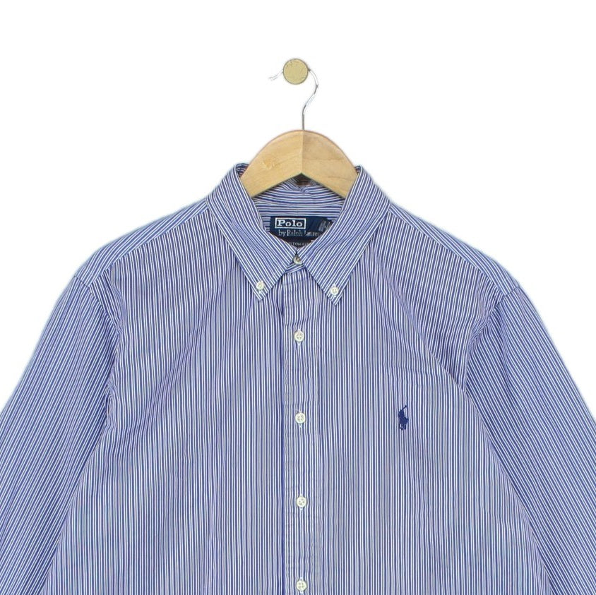 Mens Striped Shirt Custom Fit Button Up