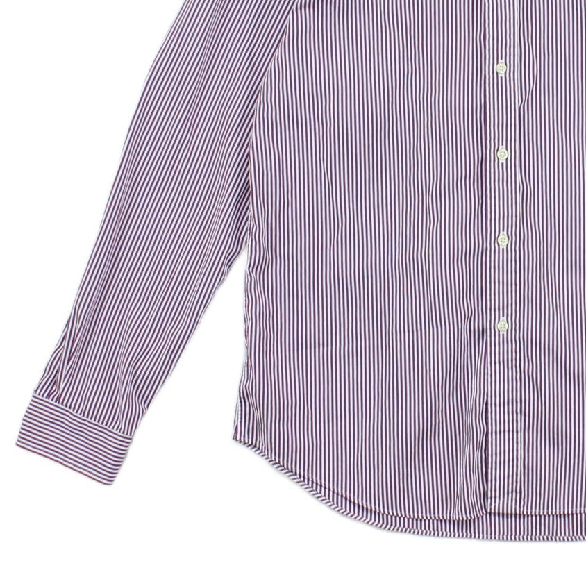 Mens Striped Shirt Slim Fit Button Down