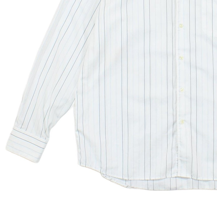 Mens Striped Shirt Long Sleeve Collared