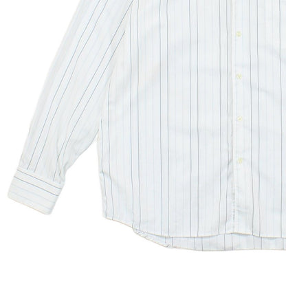 Mens Striped Shirt Long Sleeve Collared