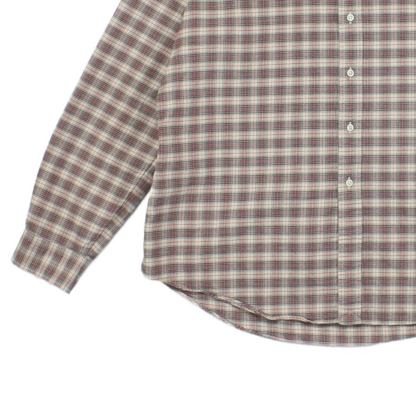 Mens Plaid Shirt Long Sleeve Check