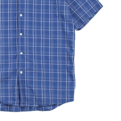 Mens Plaid Shirt Casual Button Up Short Sleeve