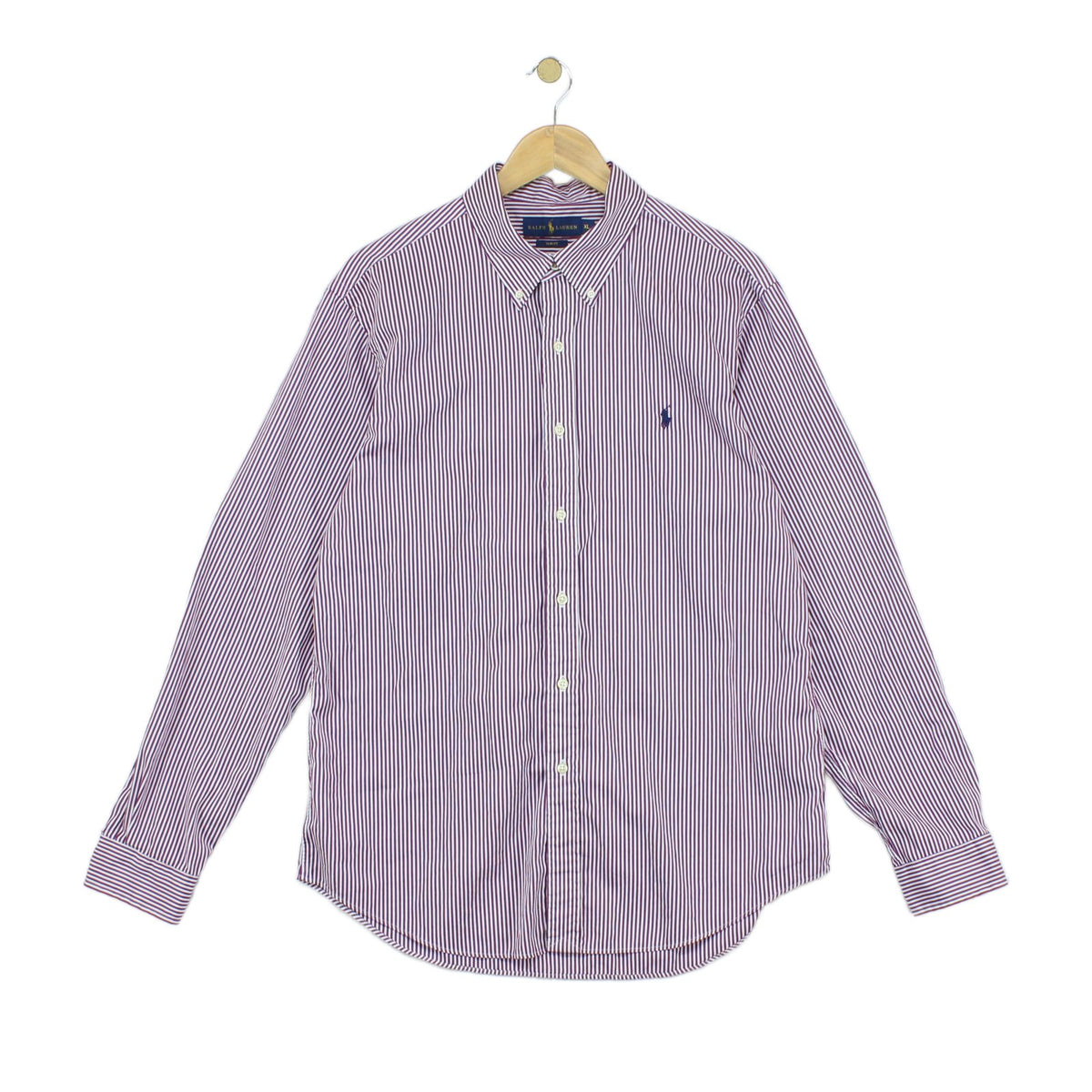 Mens Striped Shirt Slim Fit Button Down