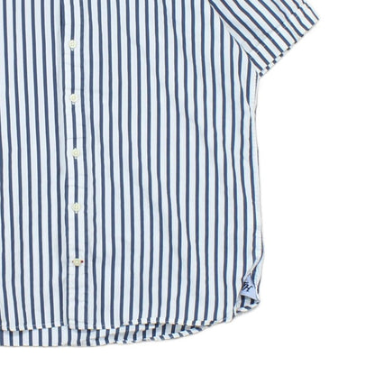 Mens Striped Shirt  Short Sleeve Button Up