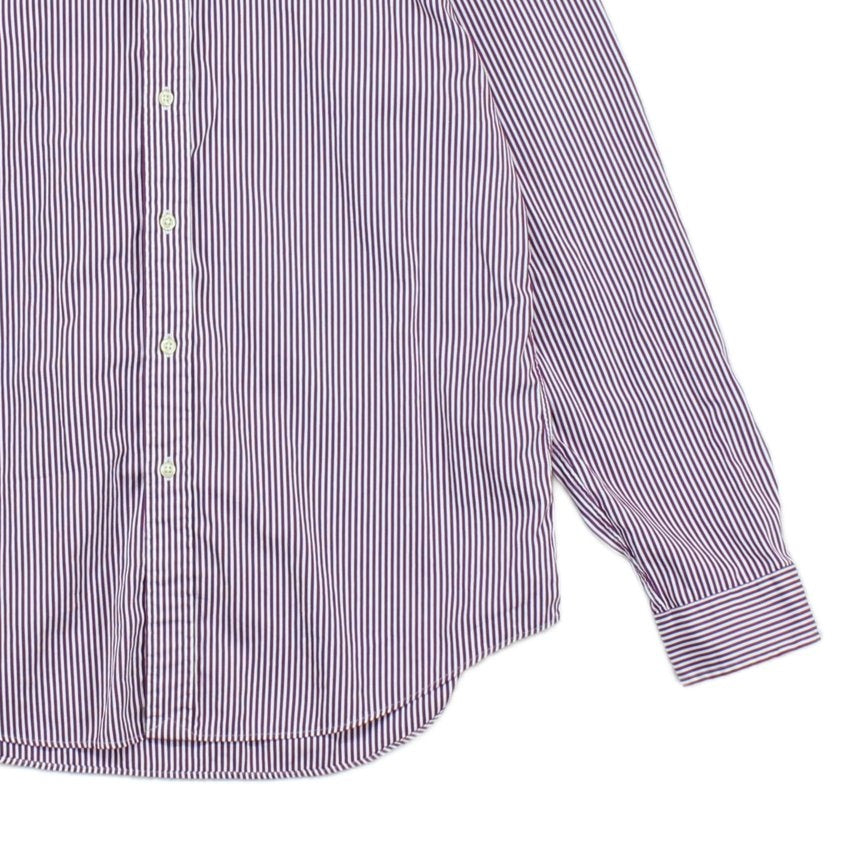 Mens Striped Shirt Slim Fit Button Down