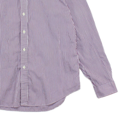 Mens Striped Shirt Slim Fit Button Down