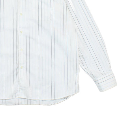Mens Striped Shirt Long Sleeve Collared