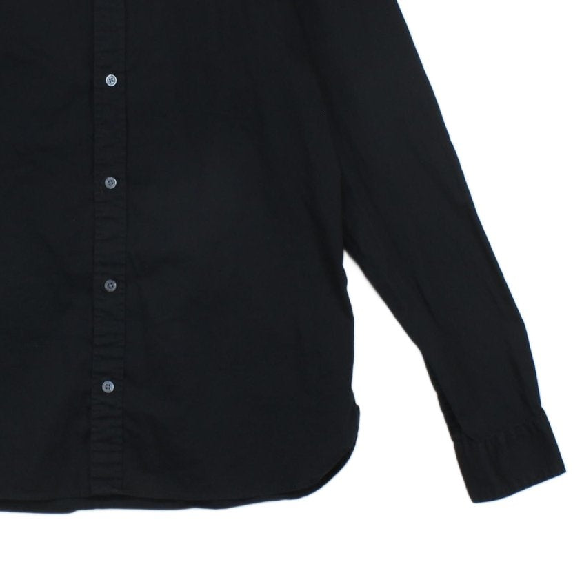 Mens Shirt Button Up Long Sleeve Collared Cotton