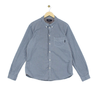 Mens Check Shirt Tailored Button Up