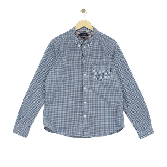 Mens Check Shirt Tailored Button Up