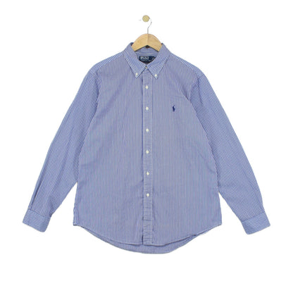 Mens Striped Shirt Custom Fit Button Up