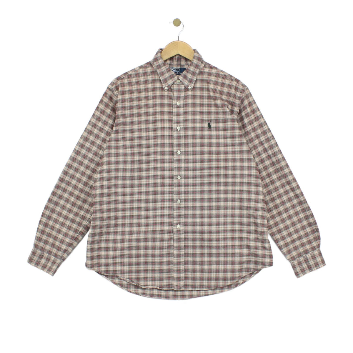 Mens Plaid Shirt Long Sleeve Check
