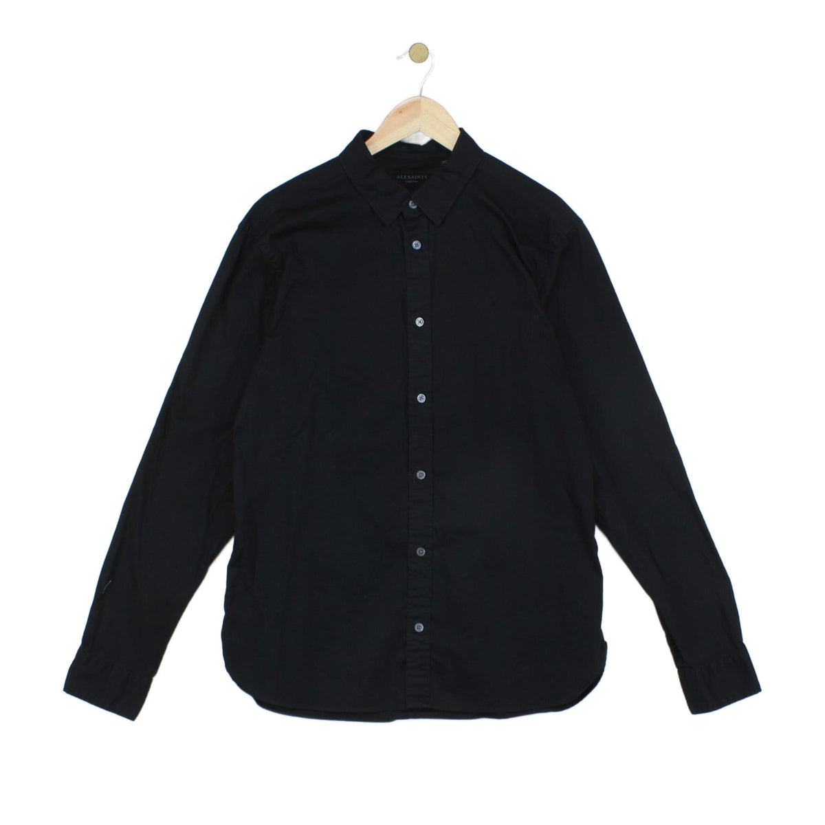 Mens Shirt Button Up Long Sleeve Collared Cotton