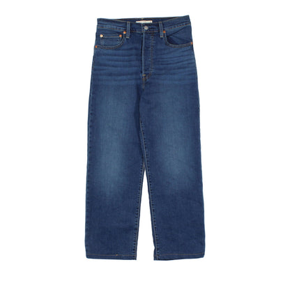 Womens Ribcage Straight Jeans High Waisted Relaxed