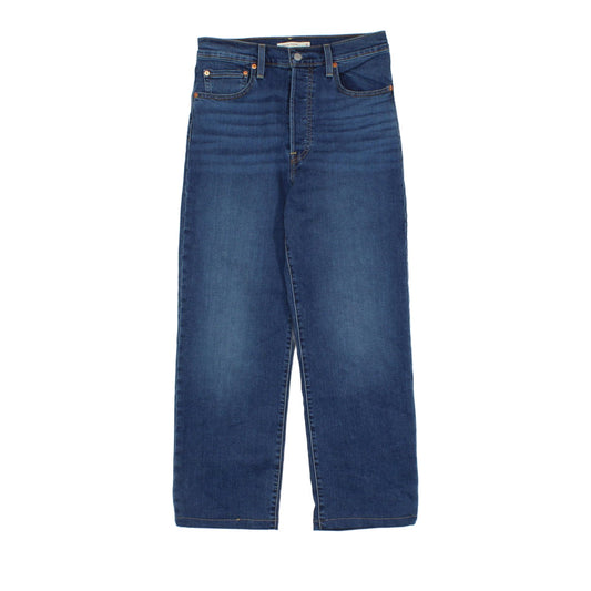 Womens Ribcage Straight Jeans High Waisted Relaxed
