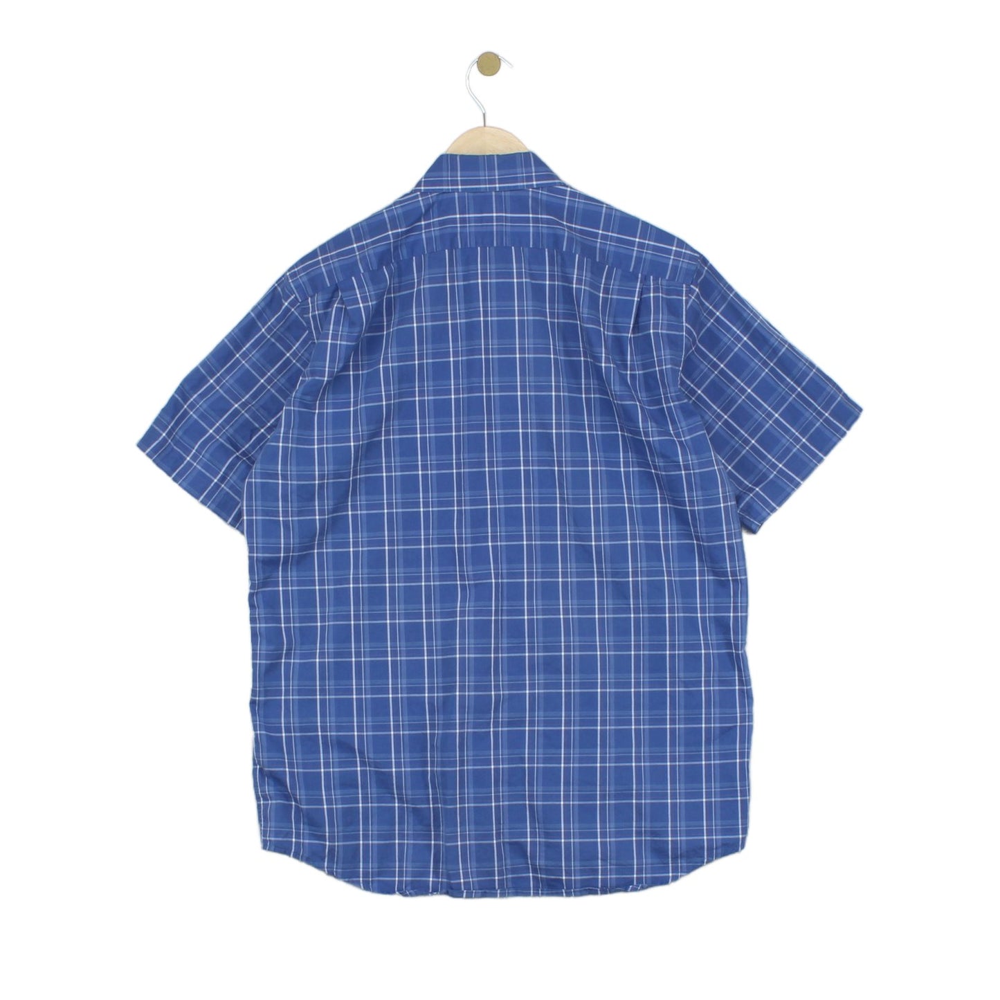 Mens Plaid Shirt Casual Button Up Short Sleeve