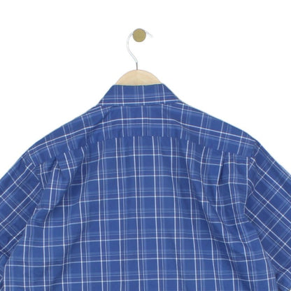 Mens Plaid Shirt Casual Button Up Short Sleeve