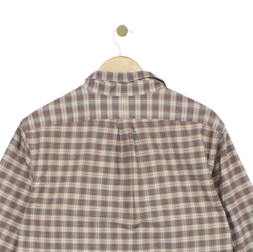 Mens Plaid Shirt Long Sleeve Check