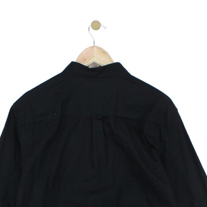 Mens Shirt Button Up Long Sleeve Collared Cotton