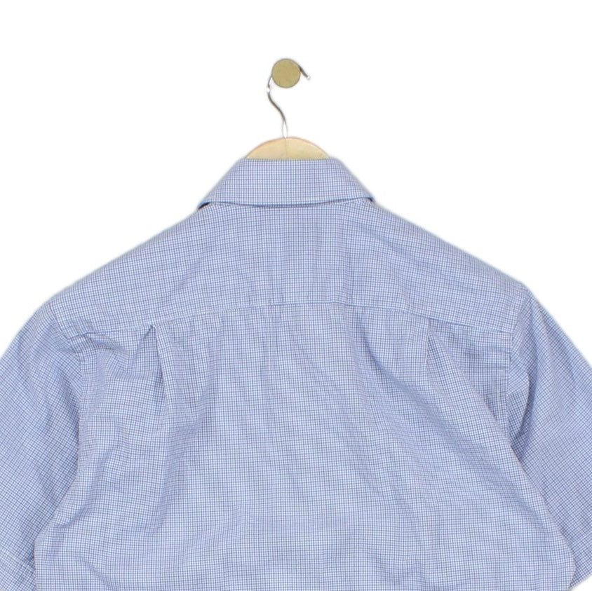 Mens Shirt Short Sleeve Check Button Up