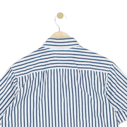 Mens Striped Shirt  Short Sleeve Button Up