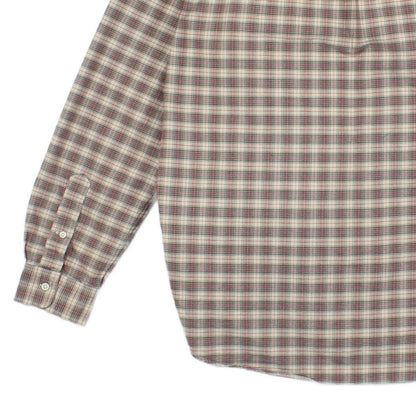 Mens Plaid Shirt Long Sleeve Check