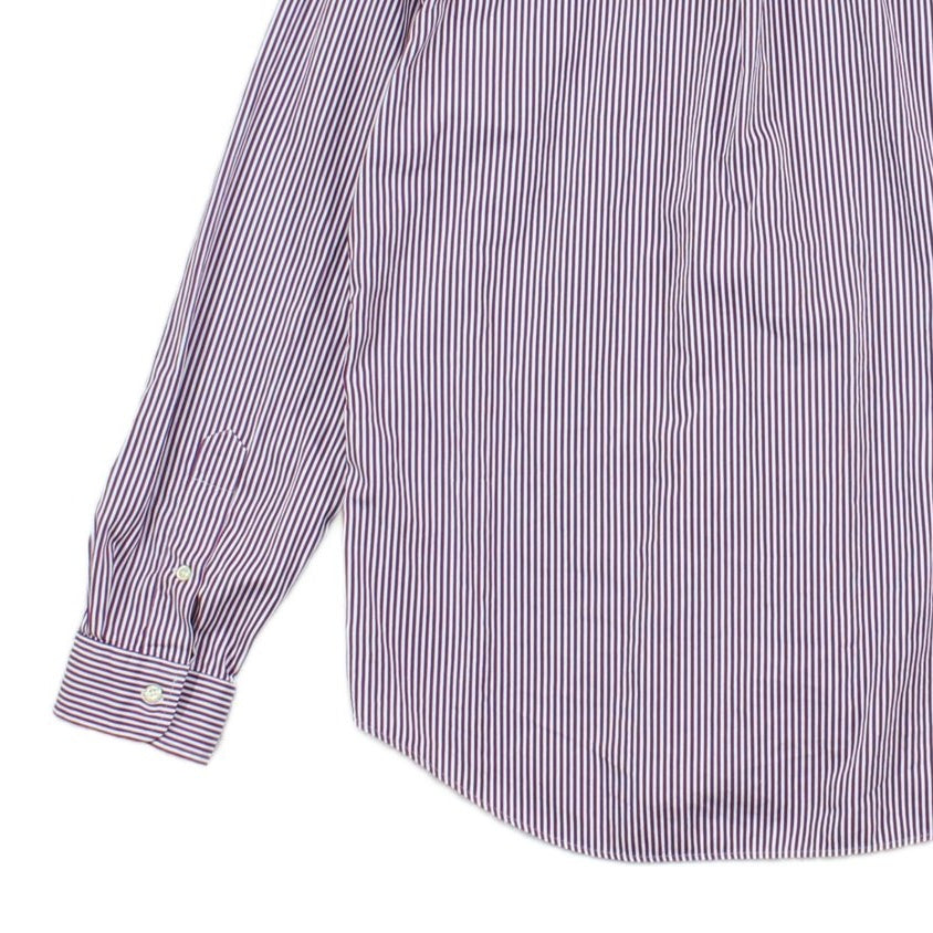 Mens Striped Shirt Slim Fit Button Down