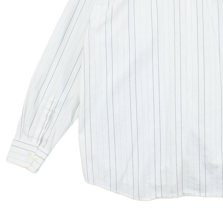 Mens Striped Shirt Long Sleeve Collared