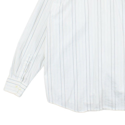 Mens Striped Shirt Long Sleeve Collared
