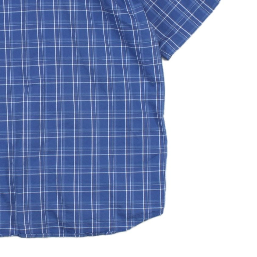 Mens Plaid Shirt Casual Button Up Short Sleeve