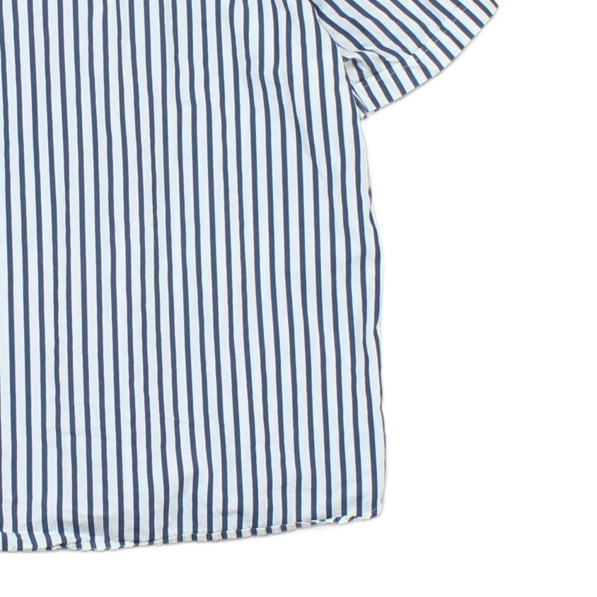 Mens Striped Shirt  Short Sleeve Button Up