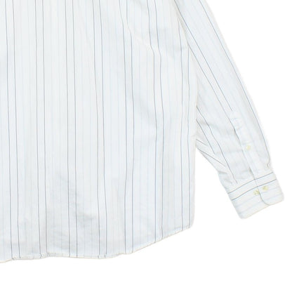 Mens Striped Shirt Long Sleeve Collared