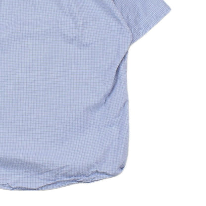 Mens Shirt Short Sleeve Check Button Up