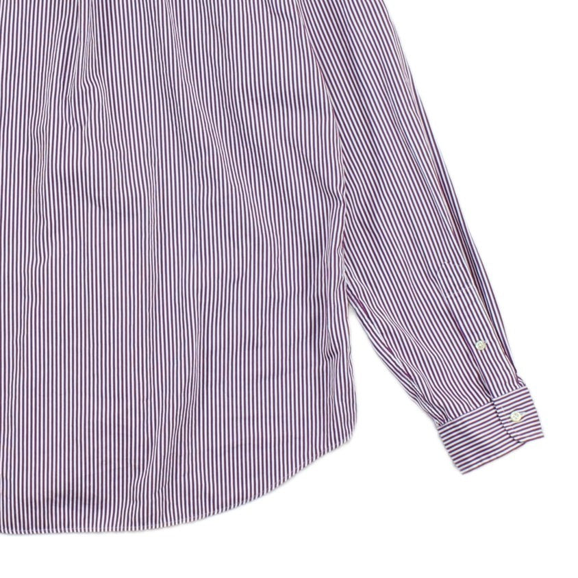 Mens Striped Shirt Slim Fit Button Down