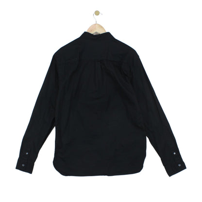 Mens Shirt Button Up Long Sleeve Collared Cotton