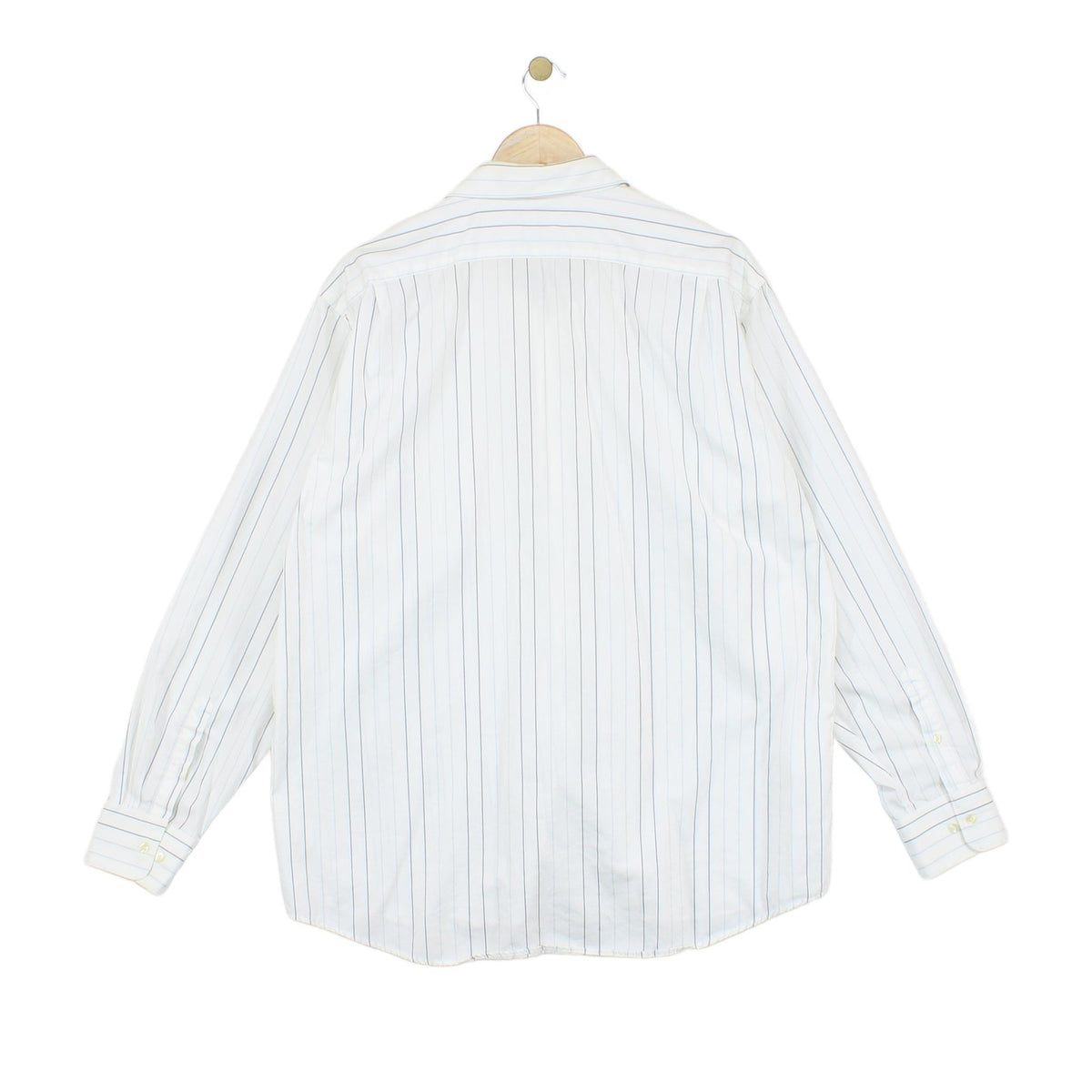 Mens Striped Shirt Long Sleeve Collared