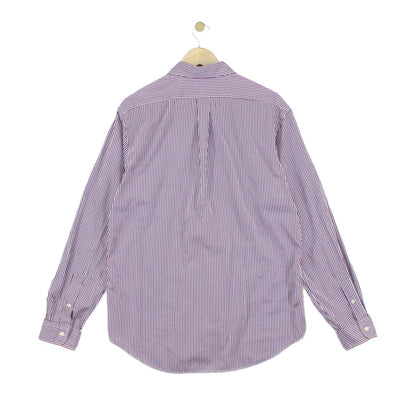 Mens Striped Shirt Slim Fit Button Down