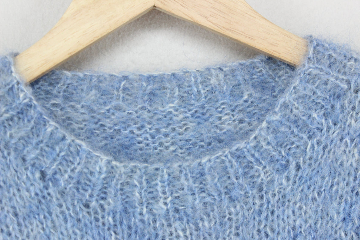 Womens Mohair Jumper Crew Neck Wool Blend