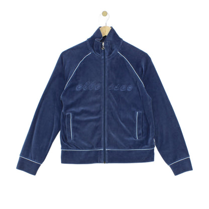 Womens Velour Track Jacket Retro Full Zip