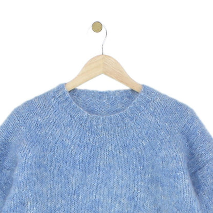 Womens Mohair Jumper Crew Neck Wool Blend