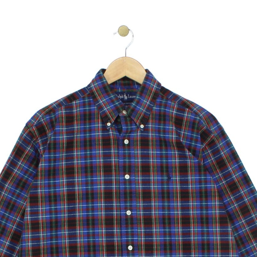 Mens Plaid Shirt Button Down