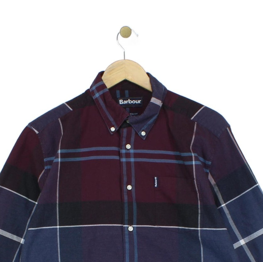 Mens Plaid Shirt Long Sleeve Tailored