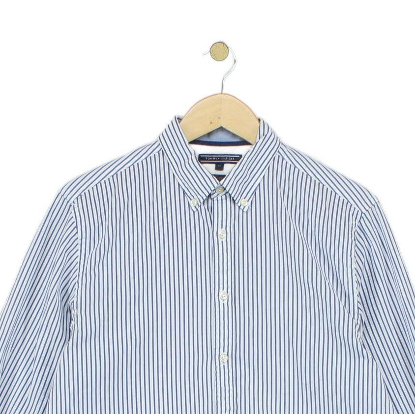 Mens Striped Shirt Button Up Long Sleeve Classic
