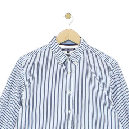 Mens Striped Shirt Button Up Long Sleeve Classic