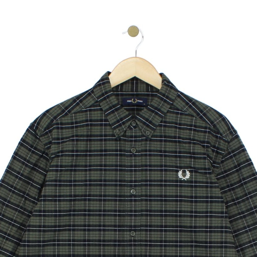 Mens Plaid Shirt Long Sleeve Button Up