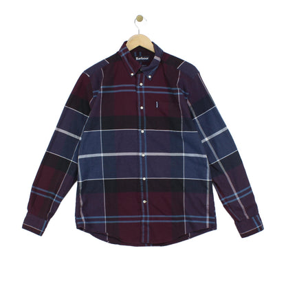 Mens Plaid Shirt Long Sleeve Tailored