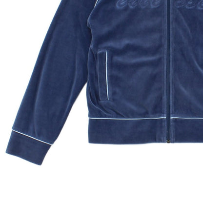 Womens Velour Track Jacket Retro Full Zip