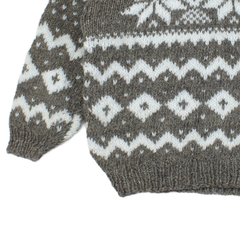 Mens Nordic Jumper Chunky Knit Pattern Wool