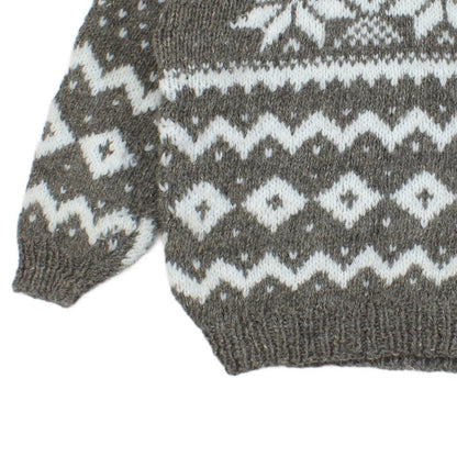 Mens Nordic Jumper Chunky Knit Pattern Wool
